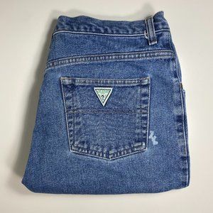 Guess Mens Jeans Shorts Light Wash Vintage Denim Blue Mexico Sz 36